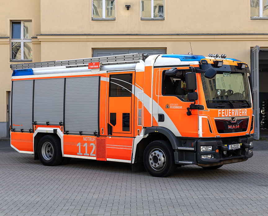 Frontansicht des LHF 20/12 der FF1201 mit dem Kennzeichen B-2132